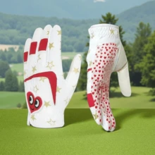 Găng tay chơi golf trẻ em, găng tay tập golf chống trượt dùng được cả bốn mùa cho thanh thiếu niên, bé trai và bé gái, một đôi. - Đỏ - Xem 4