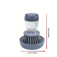 1 chiếc bàn chải vệ sinh dụng cụ nấu ăn gồm hai phần: đế, cơ chế làm sạch và bình đựng dung dịch. Sản phẩm được trang bị bàn chải nhựa chắc chắn và bình đựng xà phòng tích hợp. - Nhiều màu - Xem 3