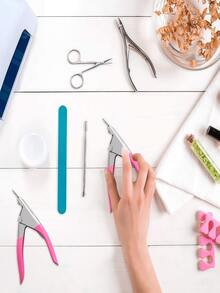 Stainless Steel Acrylic Nail Clippers 1/2Pcs Professional Adjustable Fake Nail Tip Cutter Multi Functional Manicure Pedicure Tool With Sharp Blades Durable No Waste Mess-Free Easy Clean Hygienic Compact Space Saving For Salon Home DIY Nail Art Accessory Gadget For False Nails Gel Nails Nail Tech Beginners Family Women Daily Beauty Supplies - Nhiều màu - Xem 6