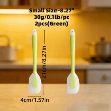 2/4pcs Mini Silicone Spatula, Heat Resistant Baking & Mixing Tool, Essential Kitchen Gadget For Apartment, 3 Color Options - Multicolor - View 17