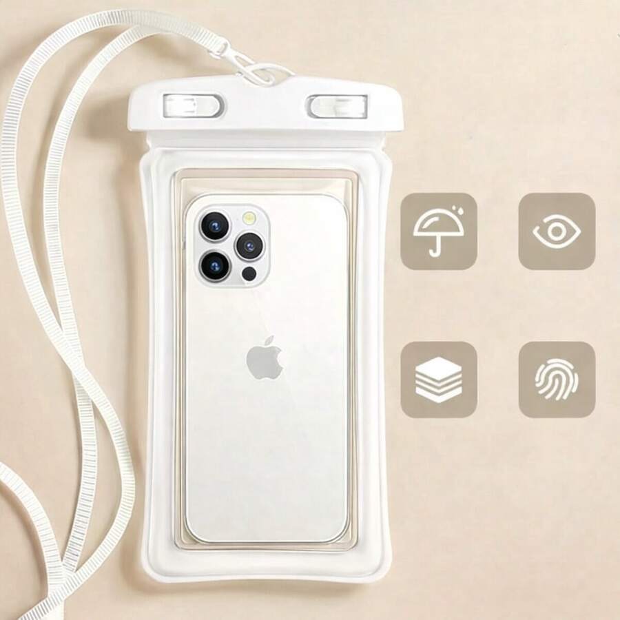 1pc/2pcsTouchscreen Waterproof Phone Bag – Dry Pouch For Beach & Swimming - A - View 1