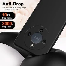 适用于华为 Nova 14i/Nova 14 Lite/Mate 10/Mate 20/Mate 30/P30/P40/P50/P Smart 的黑色 AG 磨砂手机壳，超薄裸机冰感握感四面全包保护壳，强效防指纹防汗，镜头凸起全包防刮耐磨，精准开孔完美贴合，不翘膜，散热性能好，持久不泛黄，低调奢华商务简约软壳，防滑高端磨砂防摔手机保护壳，适用于华为 Mate/Y/Nova 系列，男女通用高端全包磨砂防摔手机保护壳 - 黑色 - 查看 3