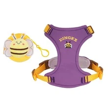 DINGKE H-Shape Pet Harness Cat Harness Anti-Escape Lightweight Breathable Comfort Adjustable For Small Medium Cats With Cute Cartoon Plush Charm Pet Bag. Stylish Plush Decoration, The Multi-Functional Pet Bag Can Hold Waste Bags/Snacks/Decorations, And Also Fit A Pet ID Tag/GPS Tracker/Contact Info Slip To Prevent Getting Lost. - Multicolor - View 15