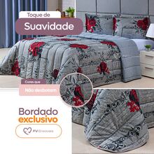 Comforters - Gray Roses - View 6