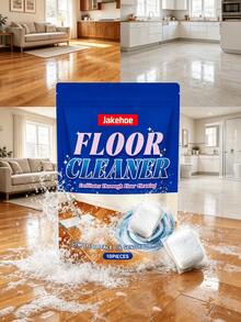 jakehoe Effervescent Floor Cleaning Tablets, Quick Drying Easy To Use Stain Removal Dust Removal Odor Elimination Multi-Surface Floor Cleaning Tablets Suitable For Home Kitchen Bathroom Living Room Bedroom Office Tile Wood Marble Linoleum Floors - Powdery - View 13