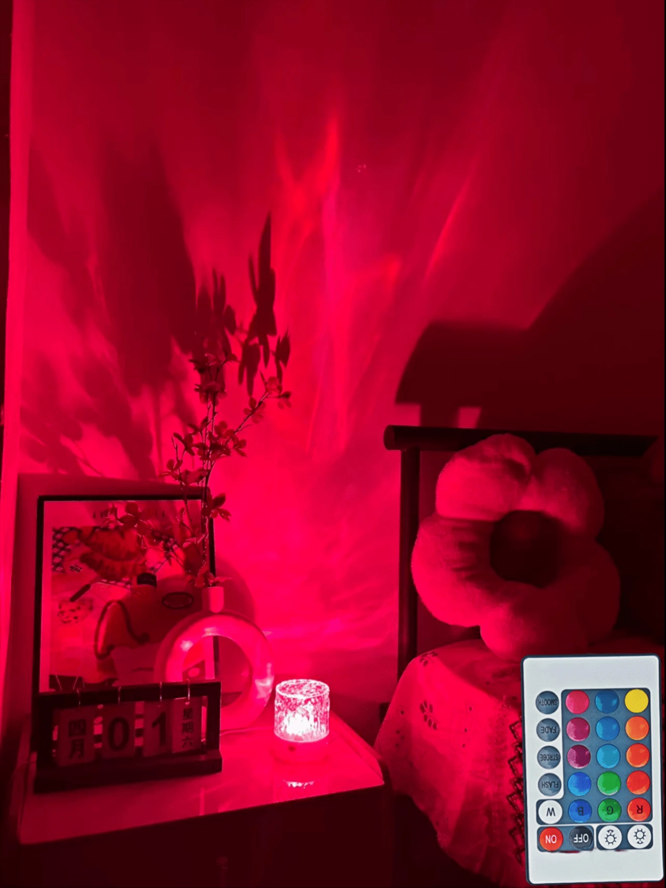 1 dải đèn LED chiếu sóng cực quang 16 màu có điều khiển từ xa - Hiệu ứng ngọn lửa xoay, điều khiển cảm ứng nhấn nhanh, đèn ngủ chiếu sóng USB, thích hợp cho tiệc tùng, phòng khiêu vũ, phòng chơi game, phòng ngủ | Món quà Giáng sinh lý tưởng - Nhiều màu - Xem 1