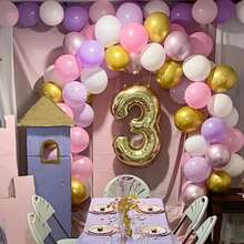 26/51PCS/Balloons Purple Pink White Gold Balloon 10inch Pastel Purple Pink Latex Balloons Lavender Lilac Balloon For Butterfly Birthday Princess Theme Party Decoration Bridal Baby Shower Bachelorette - Set - View 5