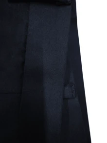 Officeau 男士商務休閒長褲，日常通勤極簡百搭直筒款 - 藏蓝色 - 查看 6