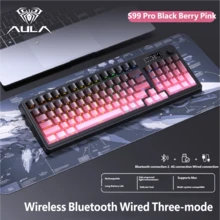 AULA S99Pro Bluetooth Wireless Keyboard Rechargeable Gaming Keyboard With Display Screen & Function Keys Ergonomic For PC Laptop Office Game Original AULA Keyboard - View 12