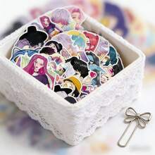 50 miếng dán graffiti chống thấm nước hình nhóm nhạc nữ K-Pop dễ thương, thích hợp để cá nhân hóa bình nước, máy tính xách tay, ốp điện thoại và đồ dùng học tập. - Nhiều màu - Xem 6