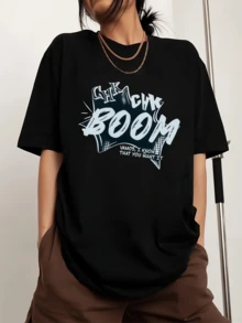 Chk Chk Boom Pour Hommes Printed Men's Sports T-Shirt With Crew Neck And Short Sleeves - Black - View 6