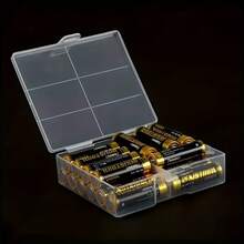 1/2pcs Transparent Battery Storage Box, Can Hold 24pcs AA Or 24pcs AAA Batteries, Back To School - Multicolor - View 11