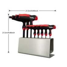 8-Piece T-Handle Allen Wrench Set, Inch/Metric Long Arm Ball End Hex Key Wrench Set,With Storage Rack For DIY, Auto Bike Repair Tool, Basic Home Repair And Mechanics Maintenance - 8 T-shaped Wrenches - View 2