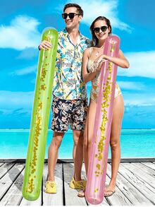 Flotador de piscina extra grande de 63 pulgadas con brillo brillante, adecuado para jugar en la piscina, juguete de agua inflable de alta flotabilidad para adolescentes y adultos, accesorio de piscina confiable para resorts tropicales, viajes a lagos y piscinas del patio trasero - Multicolor - Ver 7