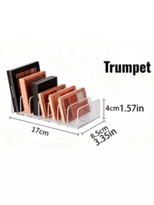 1pc Acrylic Transparent Storage Box, Desk Organizer For Office, Multifunctional Storage For Books, Notebooks, Files, Phones, Acrylic Desktop Display Rack, Also Suitable For Makeup Storage Like Eyeshadow Palette, 7-Grid Acrylic Shelf, Back To School Season - Seven-compartment Storage Box - View 9