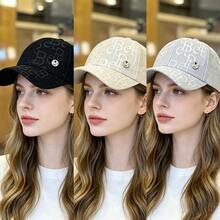 1 件女士提花字母水钻 M 标志棒球帽，时尚休闲百搭适合日常穿着 - 彩色 - 查看 8