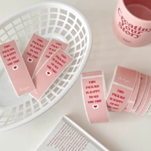 1 Set 500pcs Pink INS Style Creative Sealing Stickers, Personalized Packaging Seal Labels Suitable For Gift Wrapping And Daily Packaging - Multicolor - View 3