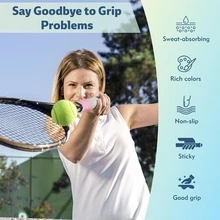 6 Rolls Tennis Racket Anti-Slip Sweat Absorbing Grip Tape, Ombre Color Tennis Racket Grip Tape Suitable For Tennis, Pickleball, Badminton, Golf, Baseball Bat - Multicolor - View 7