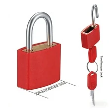 1-3-5pcs Random Color Mini Padlocks, Portable Compact Locks Suitable For Luggage, Backpacks, Storage Cabinets, Toolboxes - A - View 3