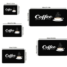 1/10pcs Coffee Cup Print Kitchen Absorbent Mat, Super Absorbent Quick-Dry Diatomaceous Earth Non-Slip Dish Drying Mat, Suitable For Kitchen Countertop Coffee Machine Decoration - Black - View 3