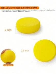 1/5/10 piezas Esponjas de espuma de cerámica, adecuadas para manualidades - Forma redonda, altamente absorbentes, ideales para colorear y limpiar - Multicolor - Ver 5