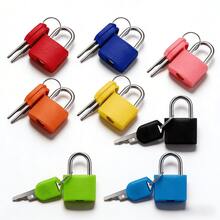 1-3-5pcs Random Color Mini Padlocks, Portable Compact Locks Suitable For Luggage, Backpacks, Storage Cabinets, Toolboxes - A - View 1