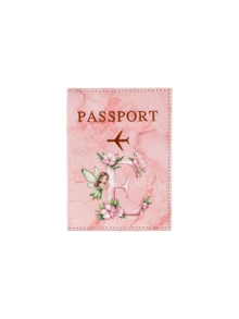 粉色护照夹，饰有小精灵字母 A-Z，PU 皮革旅行护照套，男女通用 RFID 复古商务护照钱包，多功能便携轻巧易清洁设计，适合日常通勤、机场使用，是生日、节日、聚会、母亲节、度假、婚礼、毕业典礼等场合送给家人、朋友、爱人的独特礼物。 - 彩色 - 查看 24