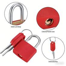 1-3-5pcs Random Color Mini Padlocks, Portable Compact Locks Suitable For Luggage, Backpacks, Storage Cabinets, Toolboxes - A - View 5