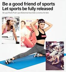 Yoga Mat Thickened Multi-Color Optional Comfortable Foam Exercise Yoga And Pilates Gymnastics Mats, Ladies' Non-Slip Fitness And Walking Yoga Mats Are Convenient To Store And Portable,Suitable For Home Workouts, Fitness, And Pilates Exercises; Soft And Durable. - 藍色 - 查看 9