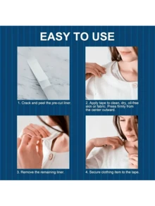 50pcs Transparent Anti-Slip Adhesive Stickers For Shirt Collar, Women Lingerie And Underwear Anti-Skid - Invisible Grip Tape Seamless GlueBody Care For Travel,Sport,Outdoor,Belt - A - View 2