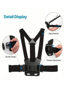 Chest-Mounted Camera/Phone Holder Kit, Image Stabilization, First-Person Shooting, Outdoor Cycling Phone Holder, Camera Shooting Bracket, Chest-Mounted Bracket Set, Sports Camera Accessories. Suitable For Cycling, Skiing, Running, Climbing And Other Outdoor Activities As Well As Travel. A Perfect Gift For Travel And Photography Enthusiasts. - Multicolor - View 2