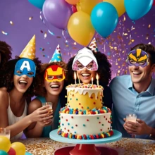 Marvel 12件組漫威超級英雄派對面具套組復仇者面具生日派對禮物角色扮演道具 - 彩色 - 查看 5