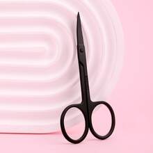 MONKIDS Spray Paint Craft Black Eyebrow Scissors, 1pc Stainless Steel Beauty Eyebrow Trimmer, Precision Scissors, A-Type Pointed Tip Curved Shear, Multi-Functional Daily Scissors For Halloween,Makeup,Cheap,Room Decor,Vanity,Travel,Bedroom,Makeup Accessories,Cheap,Stocking Stuffers,Makeup,Makeup Tools,Cheap Stuff,Gifts,Gifts For Women,Christmas Gifts,Giveaways,Travel,Cheap Stuff,Travel Essential - Black - View 6