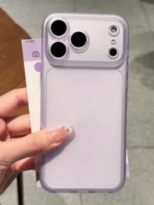 Colors Ultra Thin Matte Clear Phone Case Compatible With IPhone 17 16 15 14 Pro Max Plus 12 13 11 Soft Translucent Shockproof Slim Skin TPU Back Cover - Purple - View 4