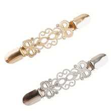 2 chiếc kẹp áo len kiểu cổ điển, kẹp cài áo choàng, kẹp cổ áo cardigan, có thể dùng để siết chặt eo quần, chất liệu kim loại. - Nhiều màu - Xem 1