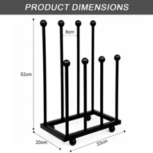 Crystals 4 Pair Wellington Boot Rack Stand, Metal Wellie Boot Holder Storage Organiser For Outdoor & Garden Use - View 2