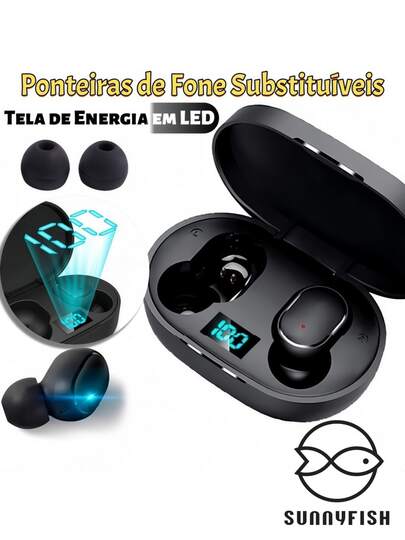 PROMOÇÃO!Fone De Ouvido Sem Fio E6s/A6S Bluetooth 5.0 Tws Com Tela LED Digital