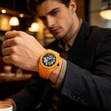 Quà tặng Ngày Valentine 2026: Đồng hồ cơ tự động, chống nước 30M, thiết kế lộ máy, dây đeo silicon, hộp quà. - Một cỡ - Xem 8