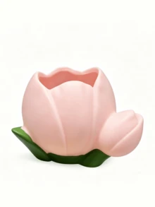 1pc Floral Pen Holder, High-Quality Desktop Decor, Large Capacity Storage For Stationery, Cosmetics, Makeup Brushes, Multi-Functional Storage Box, Beautiful Desktop Ornament, Tulip Flower Shaped Pen Holder, Ideal For Valentine's Day, Birthday, Back To School Office Desk Accessories Desk Accessories Office Supplies Office Accessories - Tulip Pen Holder - View 8