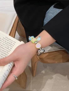 1pc Women's Summer Vacation Style Sparkling Rhinestone Chain Strap, Suitable For Band 8 Pro/9 Pro, 8/8 NFC/9/9 NFC/10/10 NFC, And Watch4/Watch5 - Multicolor - View 4