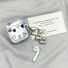 Ins Heart DIY Sticker Candy Protective Case Compatible With AirPods 3, 2, Pro Silicone Soft Shell Bluetooth Wireless Earphone Cover, Girly Style - Silver - View 12