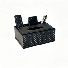 1pc Multi-Functional Tissue Box Remote Control Storage Organizer Paper Towel Holder Bedroom Living Room Car Kitchen Home Decor Accessory Desk Drawer Container Bathroom Storage Solution Countertop Office Desktop Organizer Cute Stylish Modern Design Space Saving Functional Holder Multipurpose Cabinet Caddy Home Organization Furniture Storage Box Decorative Holder Elegant Home Essential Accessory Practical Daily Use Item Compact Portable Container - Black Spots - View 7