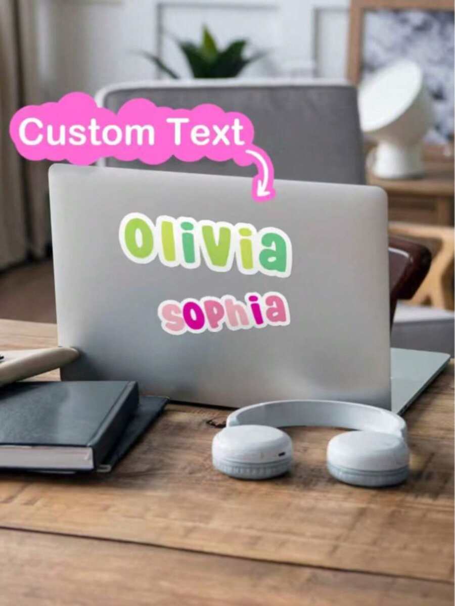 10pcs Custom Name Sticker | Personalized First And Last Name Sticker | Personalized Laptop Sticker | Water Bottle Name Sticker | Boys, Back To School - Multicolor - View 1