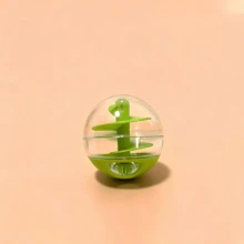 Cat Interactive Food Dispenser Ball, Spiral Shape Pet Chew Toy, Entertaining Food Puzzle Treat Feeder - Multicolor - View 14