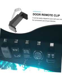 1 pièce Support de télécommande de pare-soleil de voiture ergonomique - Clip de télécommande d'artisanat élégant - Accessoire universel de pare-soleil de voiture, convient pour l'ouvre-porte de garage - A - Voir 3