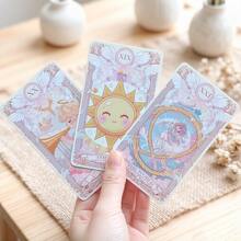 78pcs Tarot Card Set With Guidebook, Cute Pink Card Deck Combination, Holiday Gift, Fortune Telling Toy - Baby Pink - View 6
