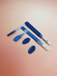 Set de 6 piezas de desganchadores de costura azules para principiantes, incluye 2 desganchadores en forma de hoz + 1 desganchador grande y 1 pequeño + 2 enhebradoras de pulgar con tapas de , mangos antideslizantes, adecuado para manualidades, costura, alteración de prendas, reparación de textiles para el hogar, práctica de manualidades DIY - Quitahilos - Ver 5