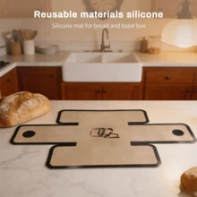 Dây đai silicon tái sử dụng để giữ bánh mì, tấm lót khay nướng bánh mì chống dính có tay cầm, thảm nướng bánh mì silicon dùng cho lò nướng, thảm nướng bánh mì chịu nhiệt và chống rò rỉ. - Nhiều màu - Xem 5