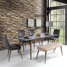1 Cuộn Giấy Dán Tường 3D Vân Gạch, Chống Nước, Chống Dầu, Có Thể Tháo Gỡ, Thích Hợp Cho Tường, Bếp, Tủ, Trang Trí Nhà Cửa, Cải Tạo Phòng, Giấy Dán Tường Vinyl Hiện Đại Tự Làm, Kích Thước 17.71x196.85 inch - Đá La Mã - Xem 7