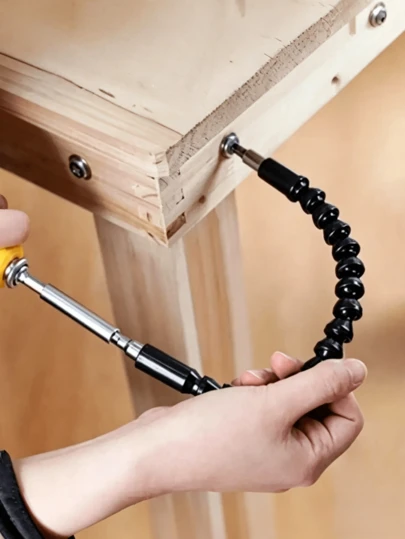 1pc Universal Flexible Shaft Extension, Suitable For Multi-Function Bendable Hose, Electric Screwdriver Drill Bit Extension Connector